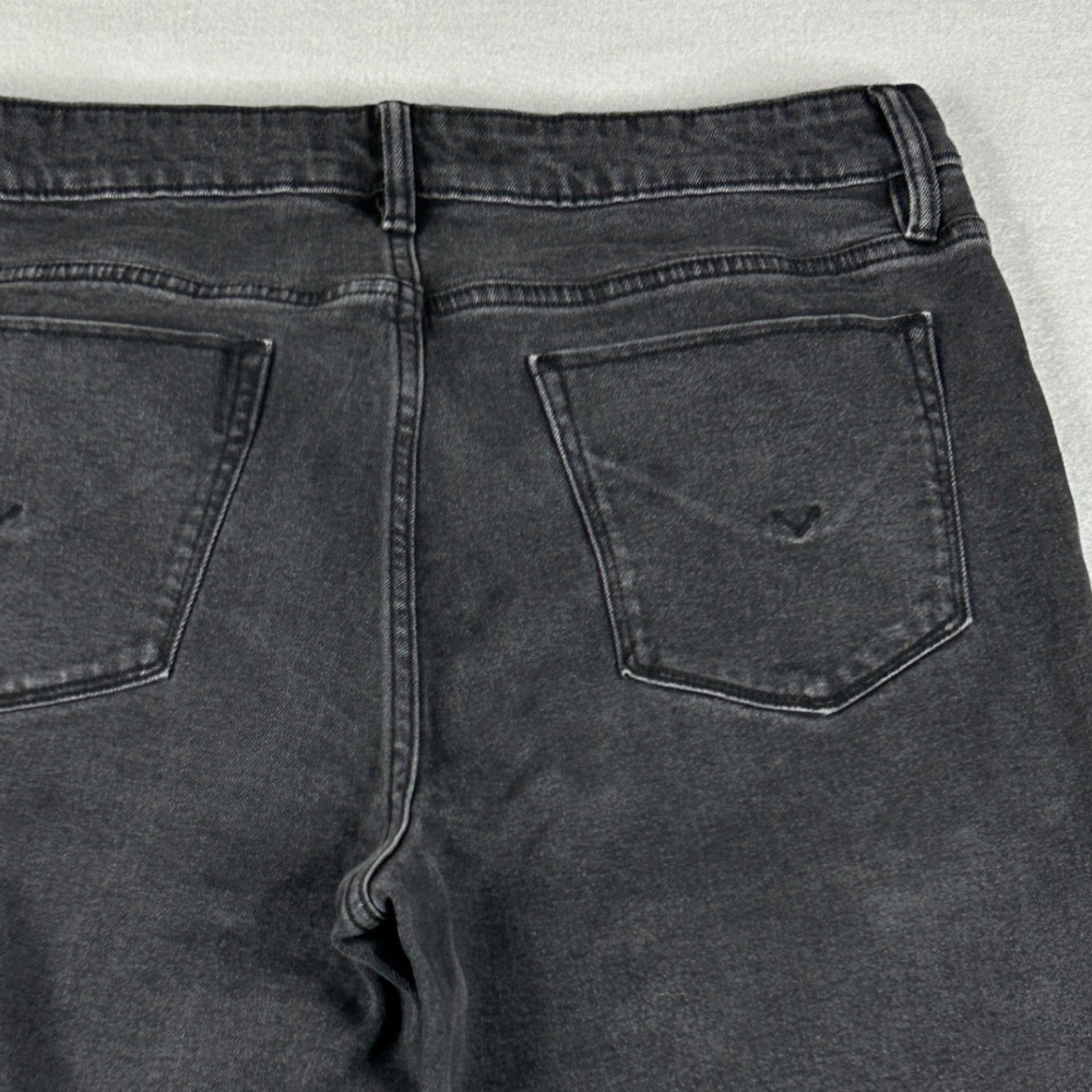 Hudson Jeans Straight Leg Women 14 Black Denim Casual High Rise Stretch - Picture 4 of 10